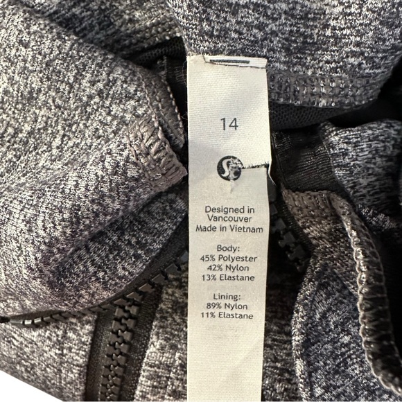 Lululemon Define Jacket Heathered Grey Zip Front Size 14 Athleisurecore - Picture 15 of 15